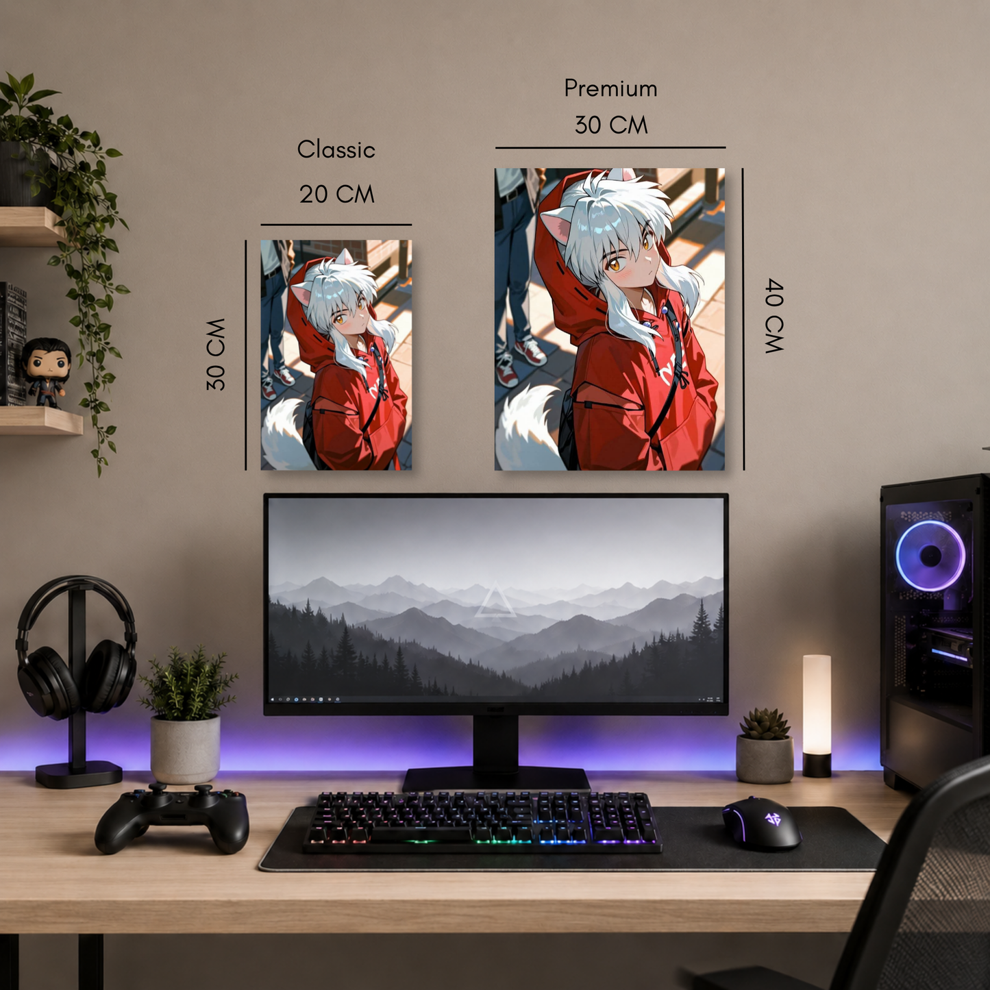 Poster Metalizado Inuyasha Diseño 6 - Cuadro Decorativo Anime en Aluminio