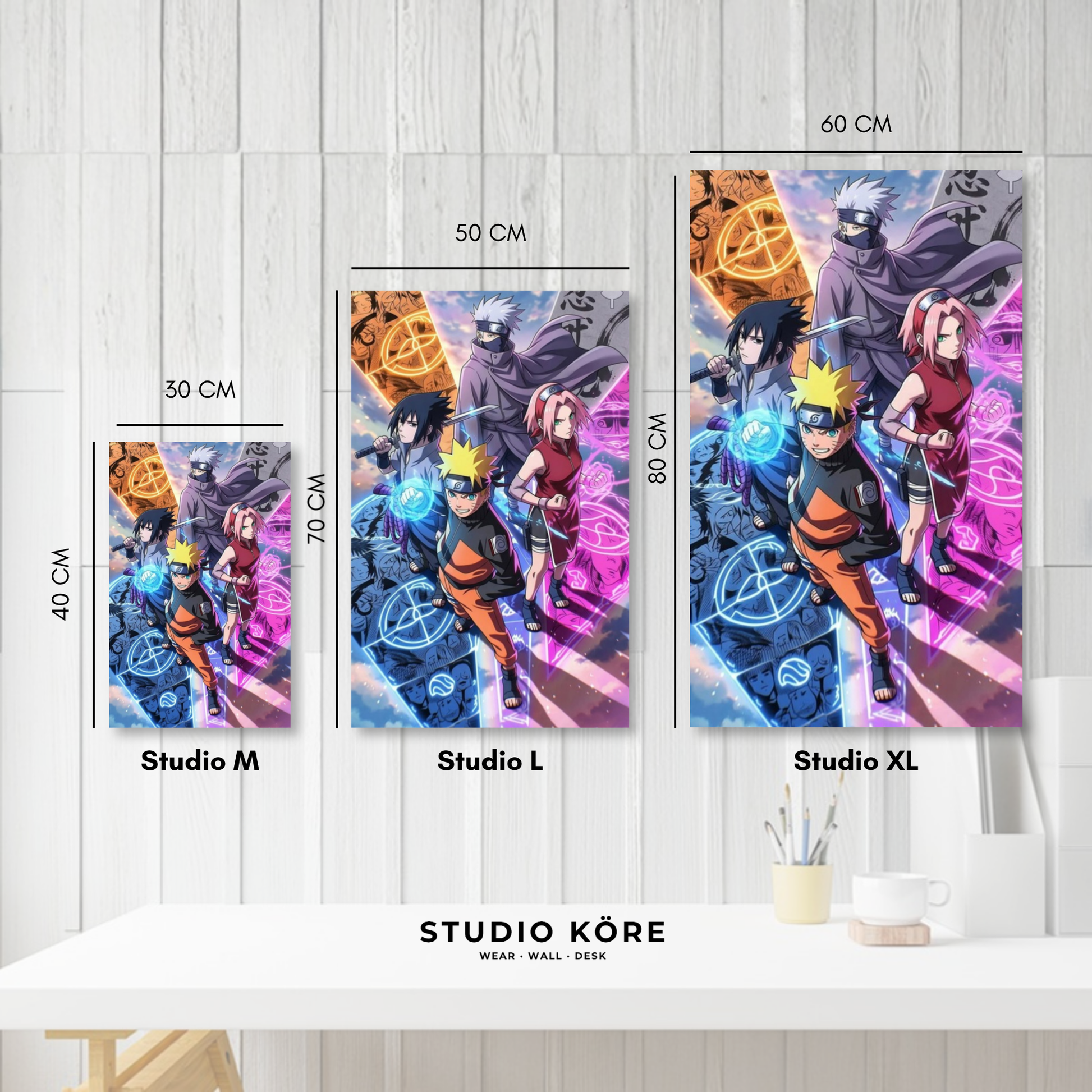 Cuadro decorativo vinilo adhesivo Naruto diseño 6