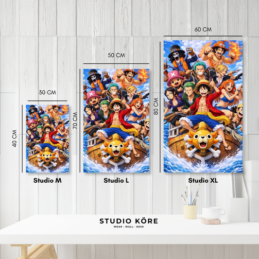Cuadro decorativo vinilo adhesivo One Piece diseño 6