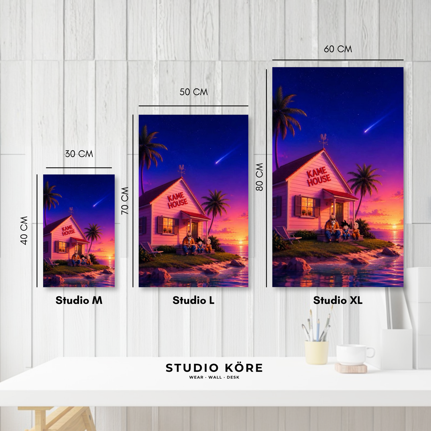 Cuadro decorativo vinilo adhesivo Dragon Ball diseño 6