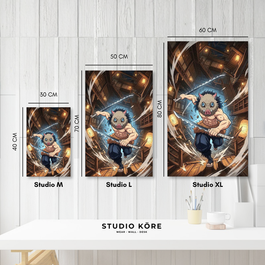 Cuadro decorativo vinilo adhesivo Demon Slayer diseño 6