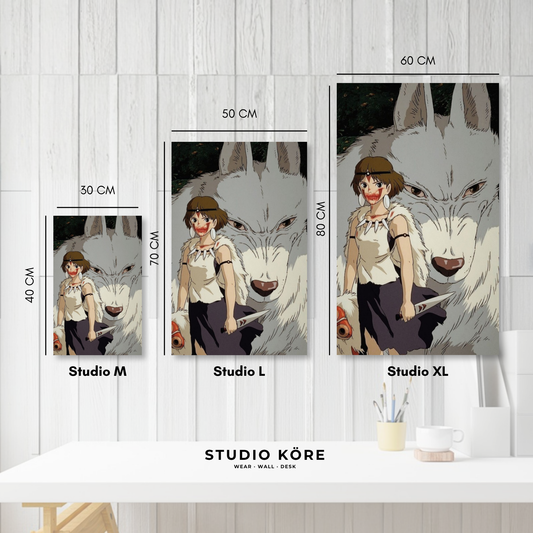 Cuadro decorativo vinilo adhesivo Studio Ghibli diseño 6