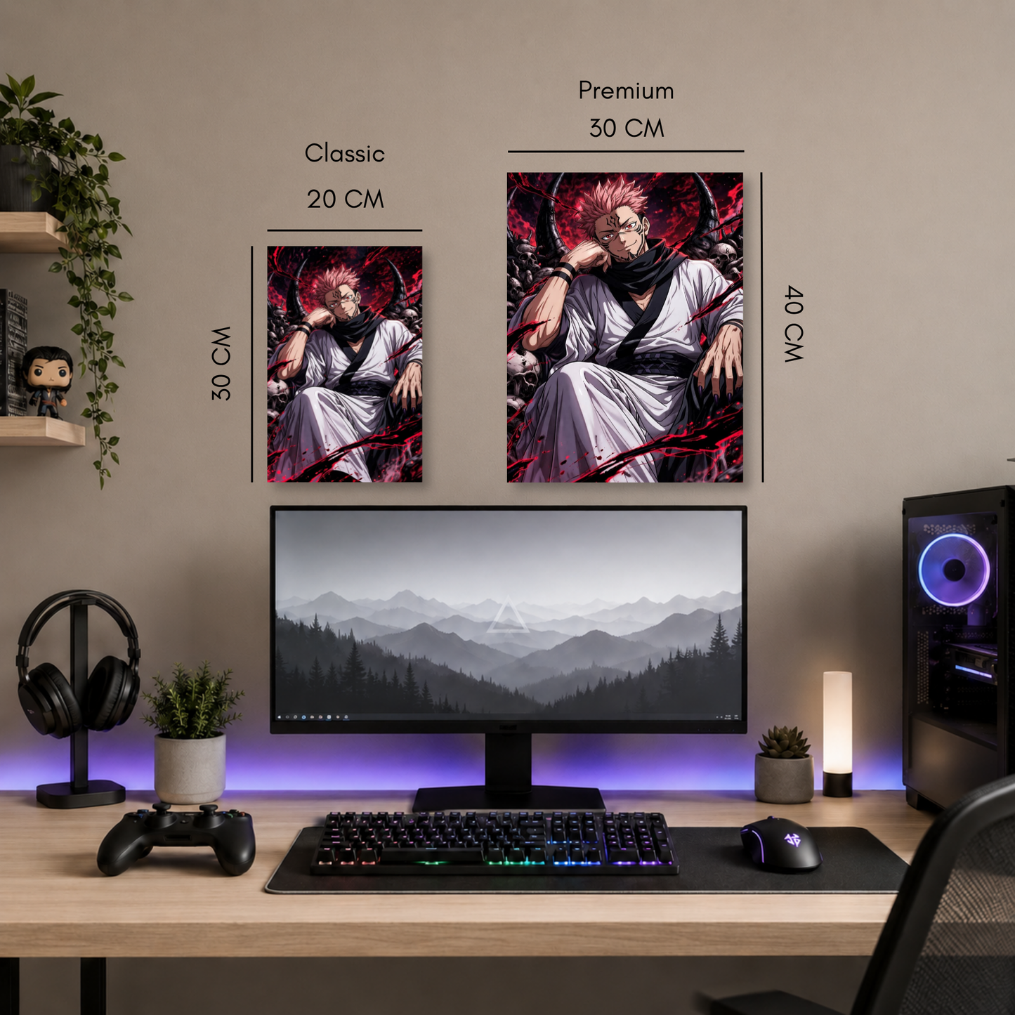 Poster Metalizado Jujutsu Kaisen Diseño 6 - Cuadro Decorativo Anime en Aluminio