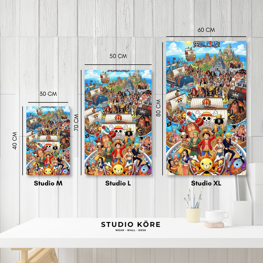 Cuadro decorativo vinilo adhesivo One Piece diseño 7