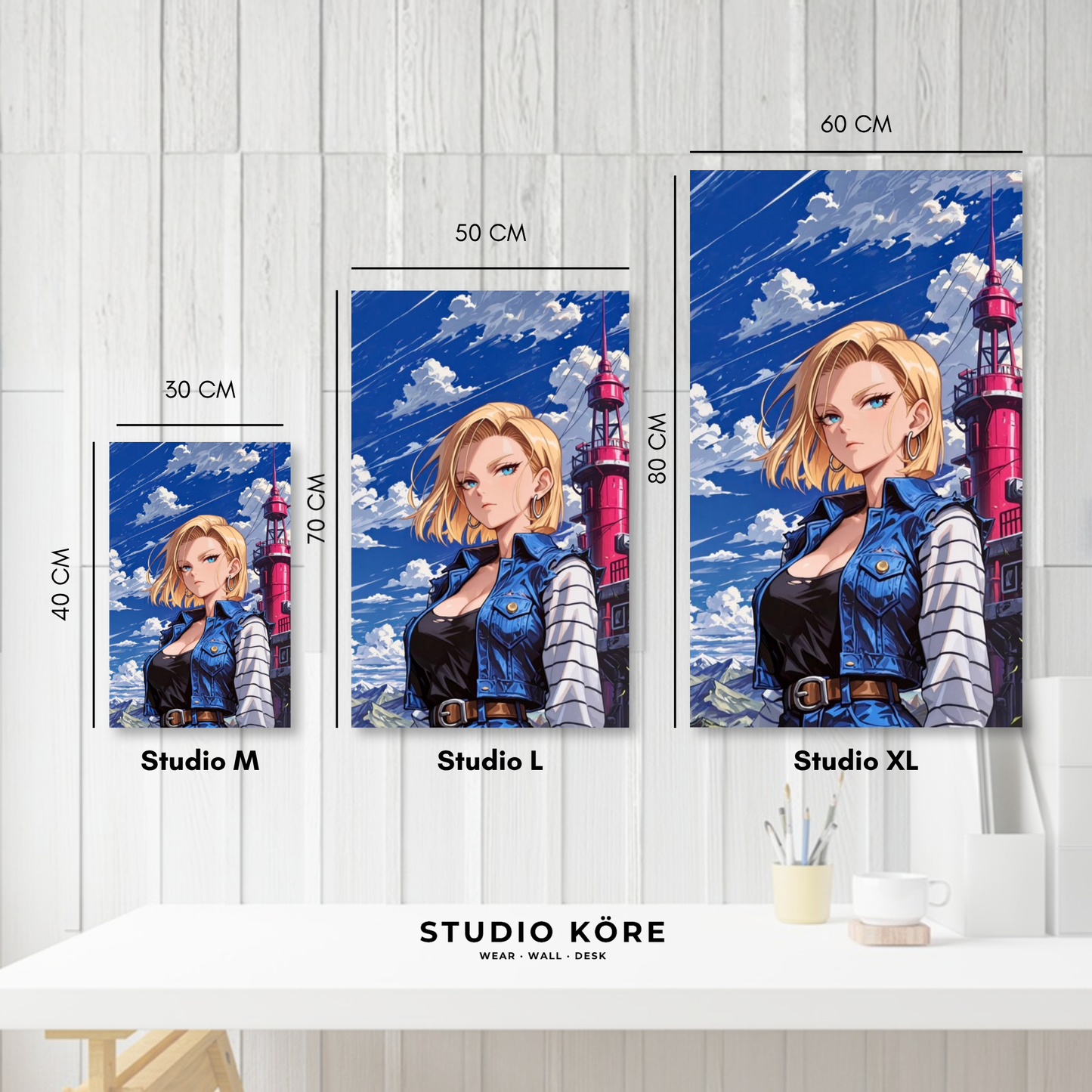 Cuadro decorativo vinilo adhesivo Dragon Ball diseño 7