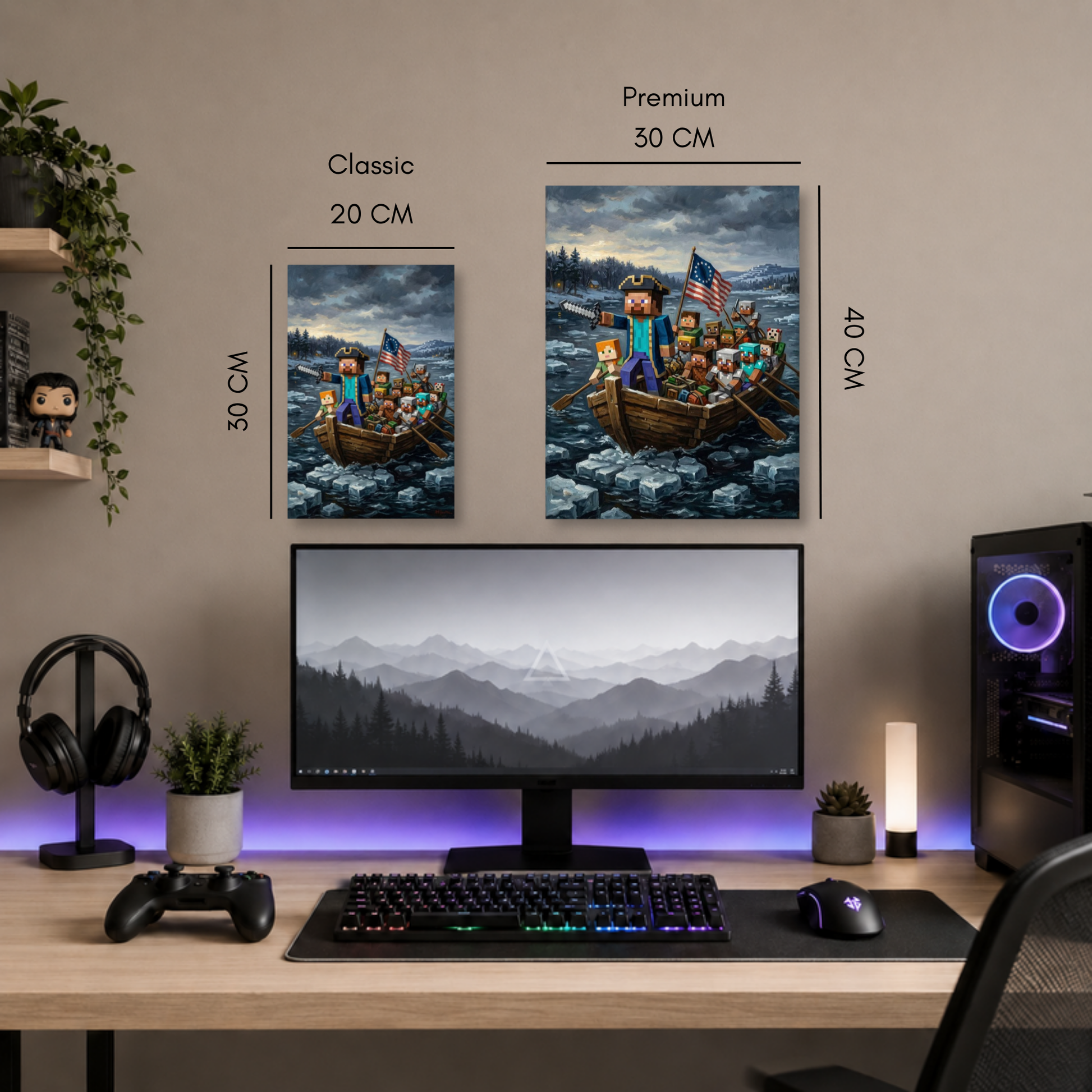 Poster Metalizado Minecraft Diseño 7