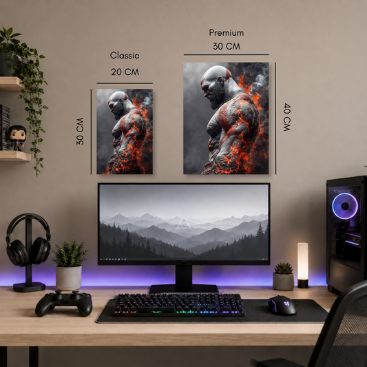 Poster Metalizado God of War Diseño 7