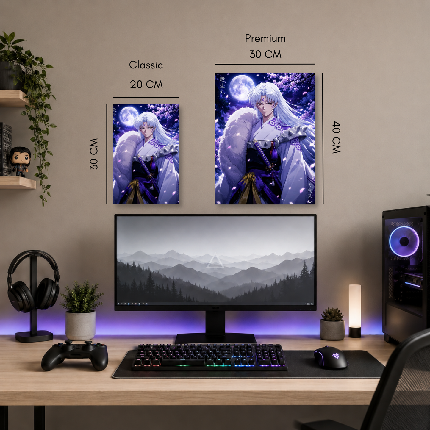 Poster Metalizado Inuyasha Diseño 8 - Cuadro Decorativo Anime en Aluminio