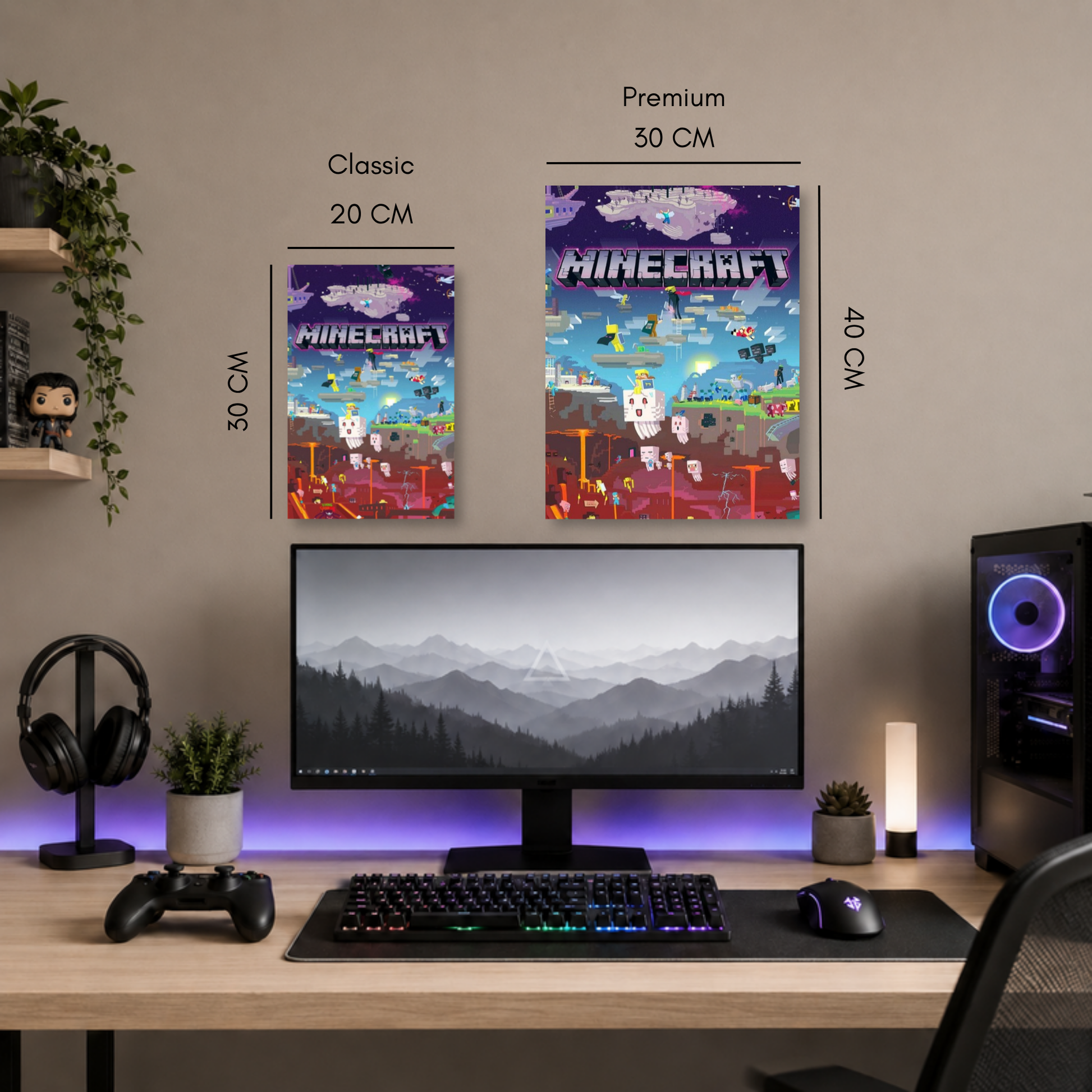 Poster Metalizado Minecraft Diseño 8