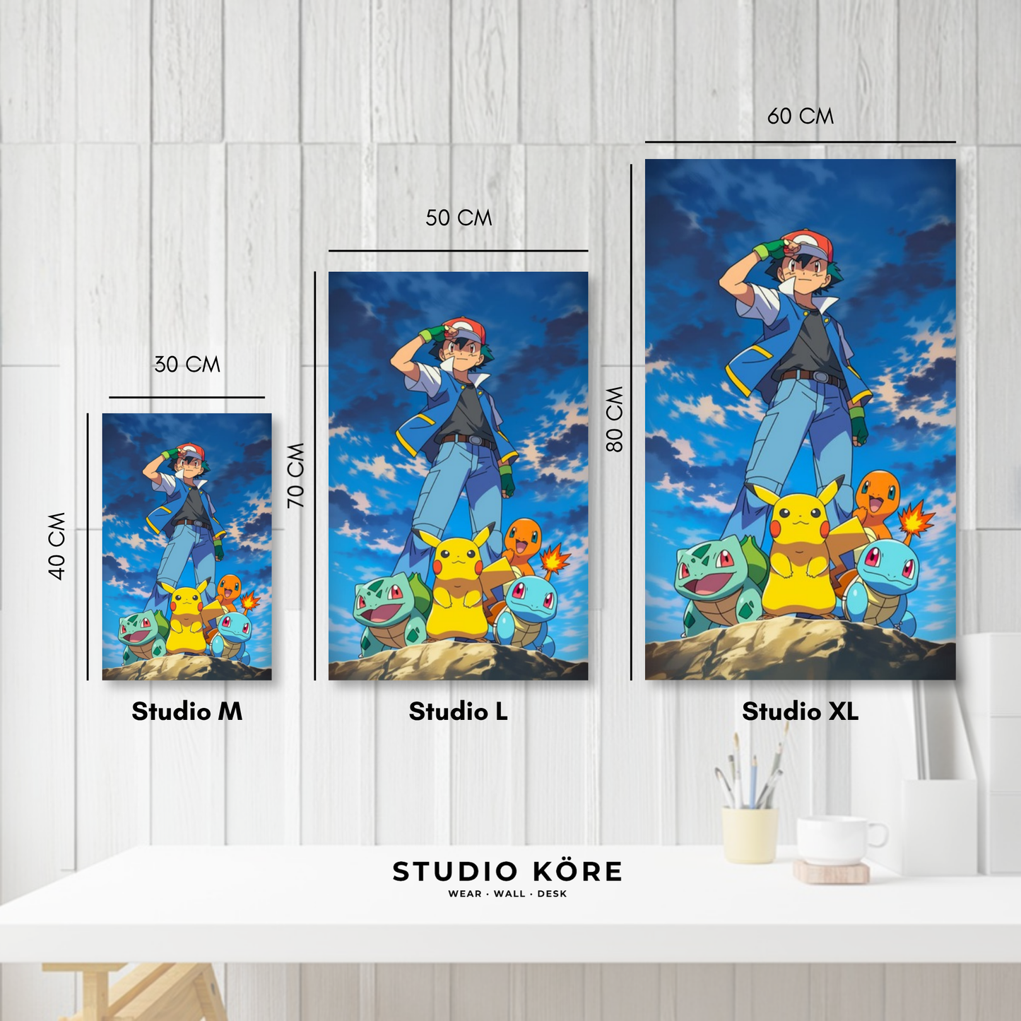 Cuadro decorativo vinilo adhesivo Pokémon diseño 8