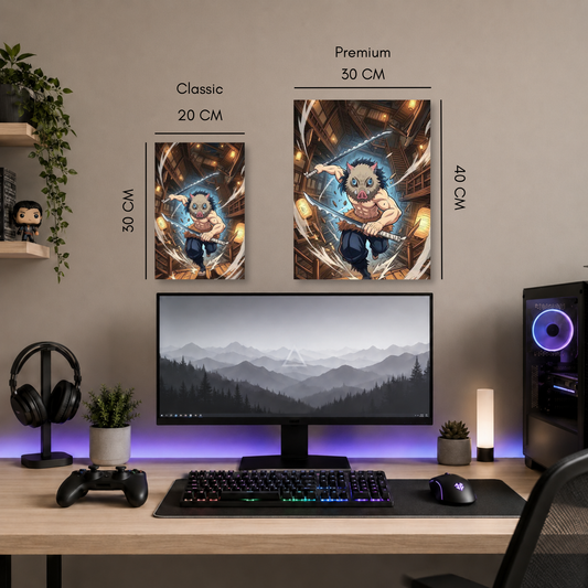 Poster Metalizado Demon Slayer Diseño 8 - Cuadro Decorativo Anime en Aluminio