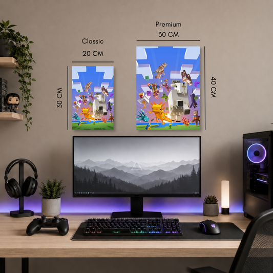 Poster Metalizado Minecraft Diseño 9