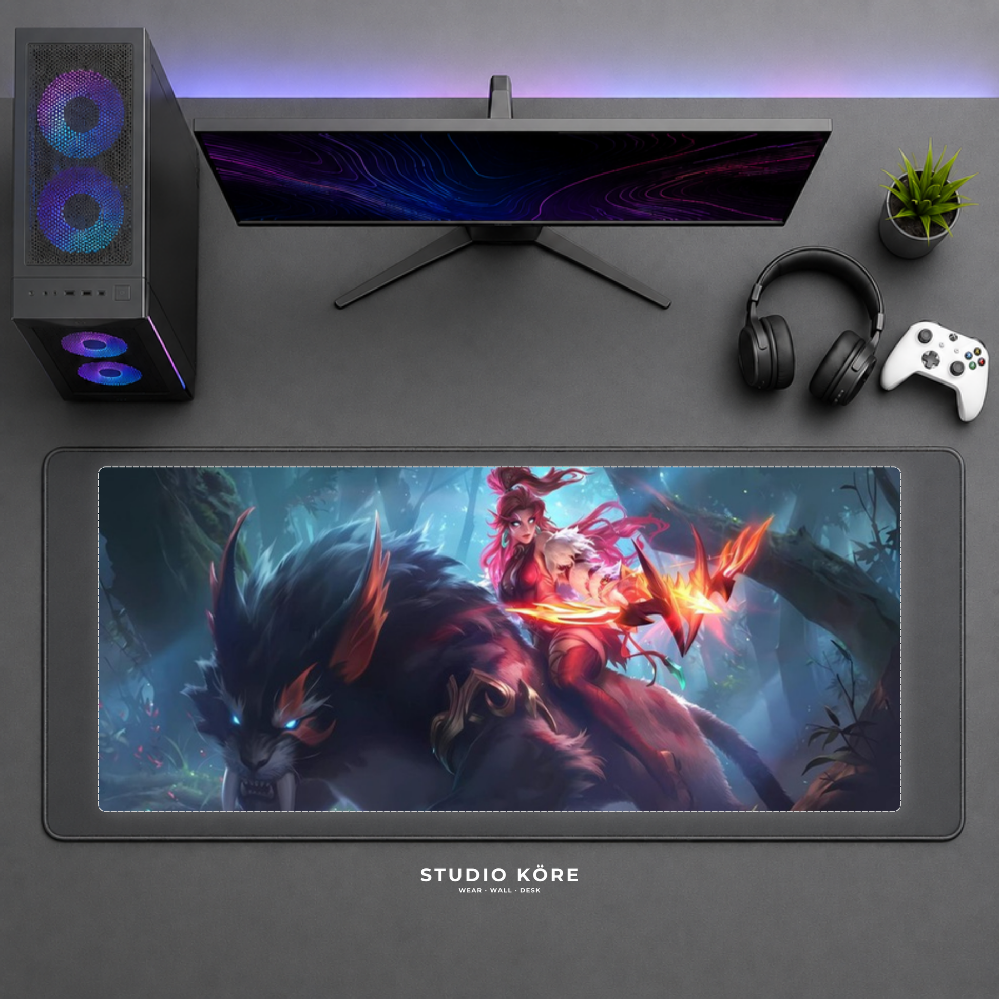 Mousepad Gamer League of Legends Arcane Diseño 9