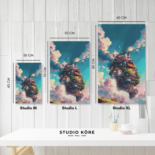 Cuadro decorativo vinilo adhesivo Studio Ghibli diseño 9