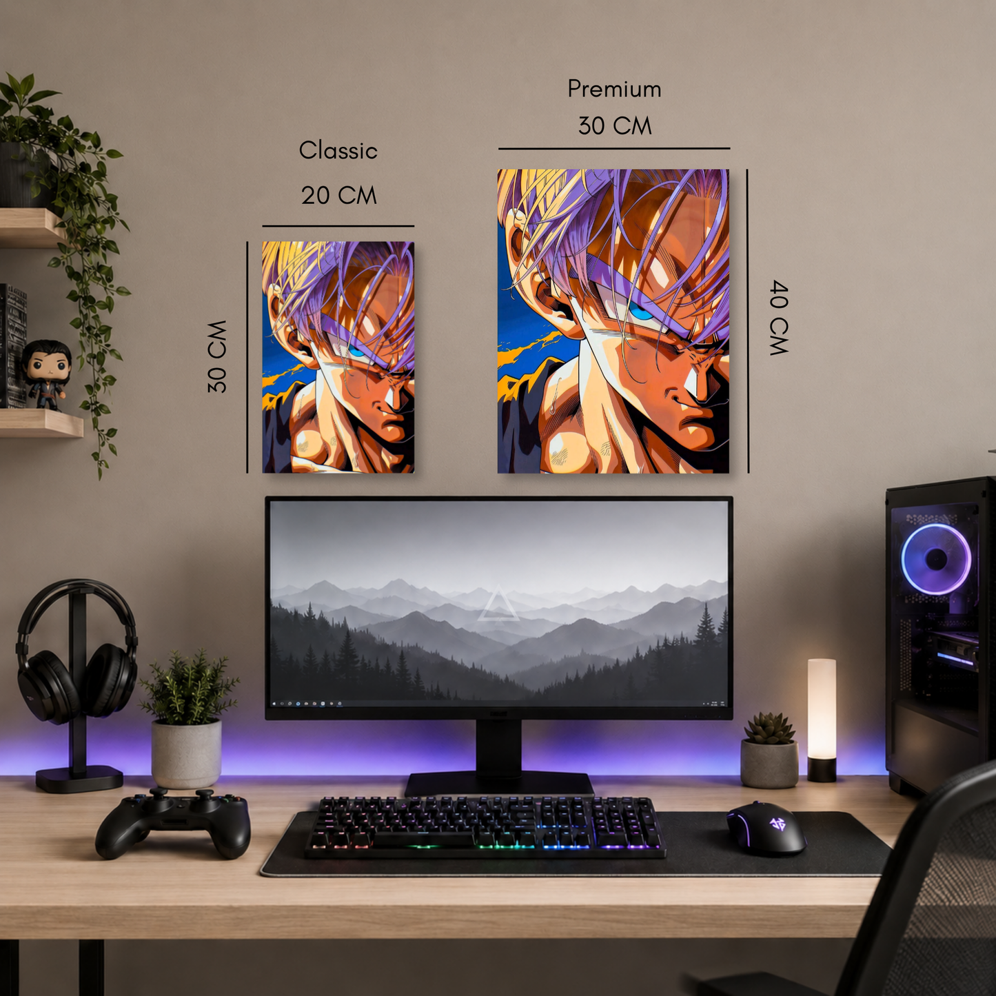 Poster Metalizado Dragon Ball Diseño 10 - Cuadro Decorativo Anime en Aluminio