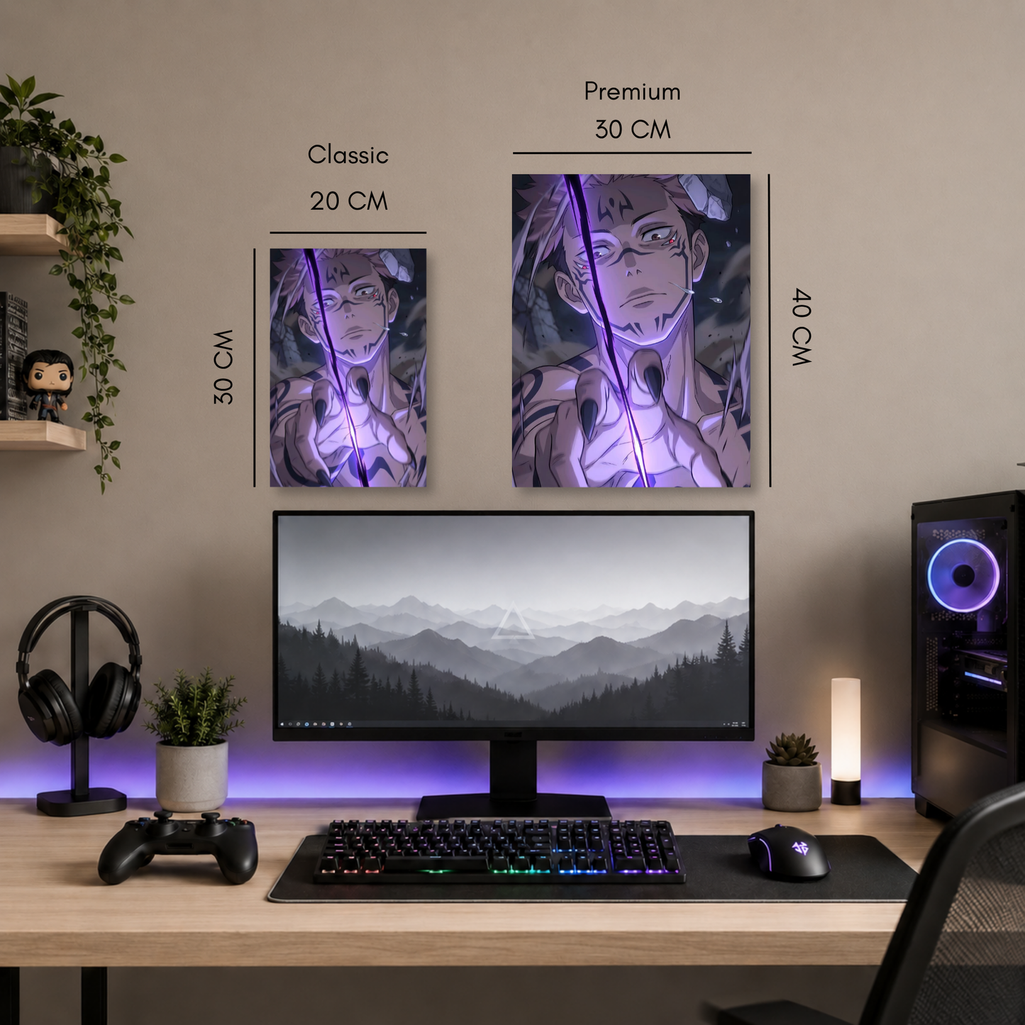 Poster Metalizado Jujutsu Kaisen Diseño 10 - Cuadro Decorativo Anime en Aluminio