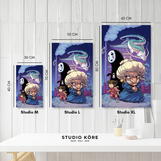 Cuadro decorativo vinilo adhesivo Studio Ghibli diseño 12