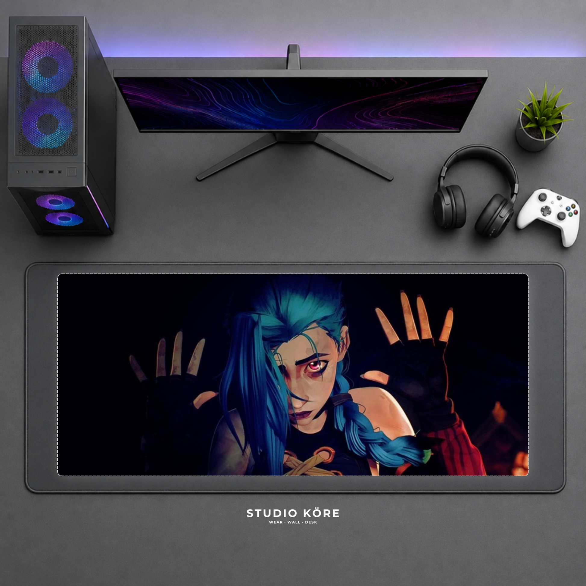 Mousepad Gamer League of Legends Arcane Diseño 12