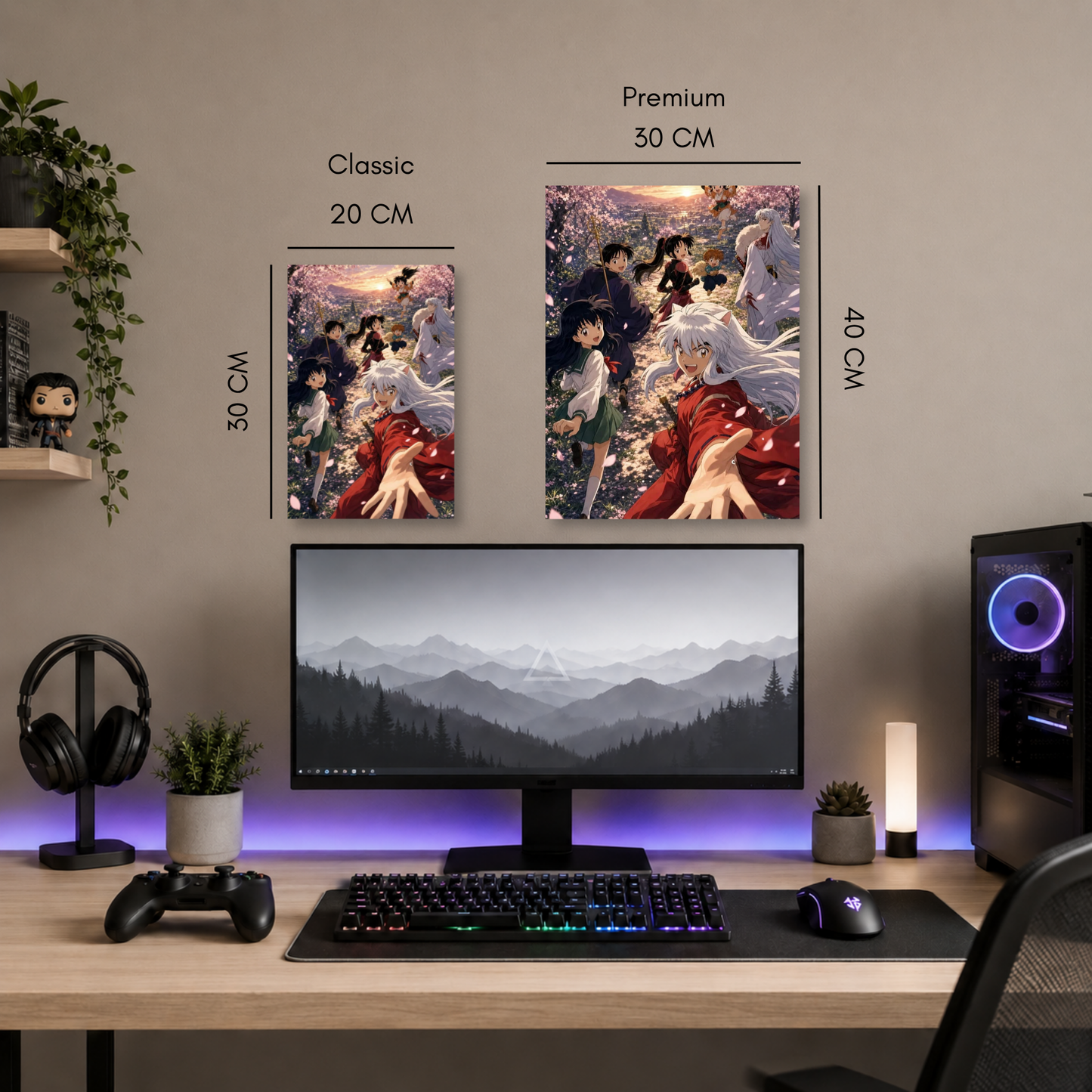 Poster Metalizado Inuyasha Diseño 12 - Cuadro Decorativo Anime en Aluminio