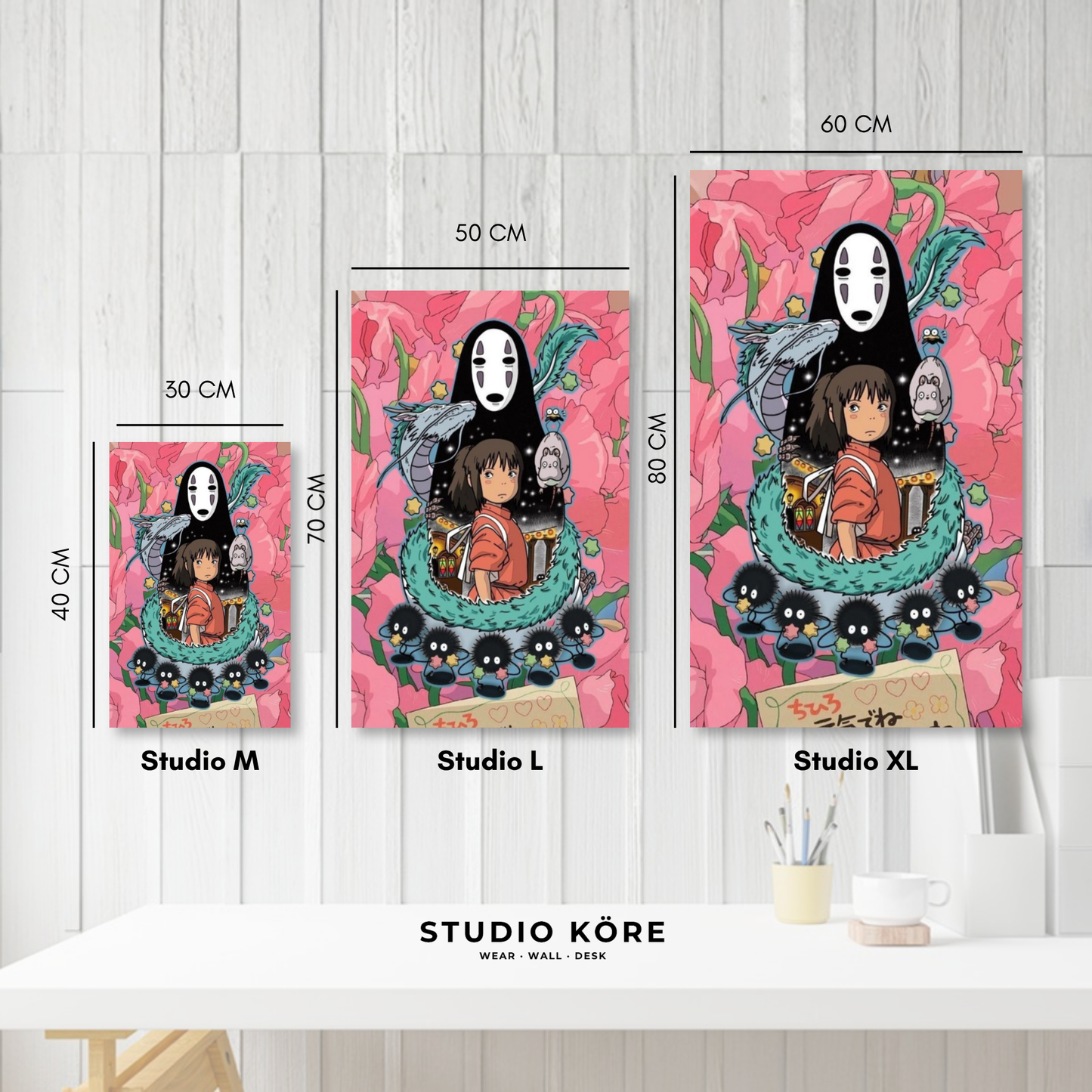 Cuadro decorativo vinilo adhesivo Studio Ghibli diseño 13