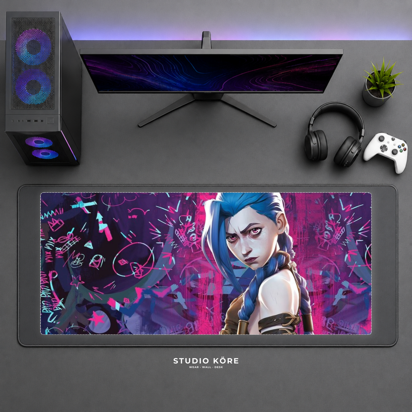 Mousepad Gamer League of Legends Arcane Diseño 13