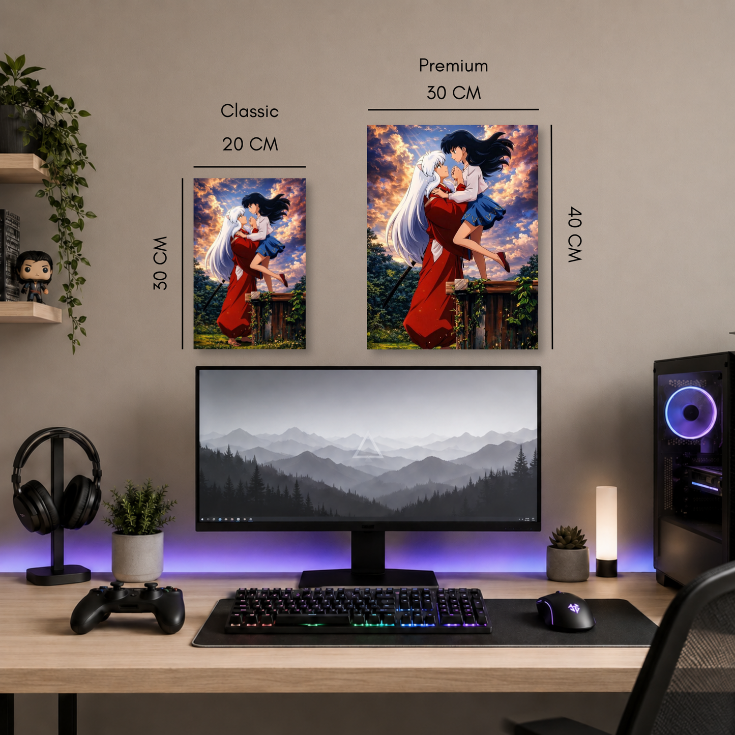 Poster Metalizado Inuyasha Diseño 13 - Cuadro Decorativo Anime en Aluminio