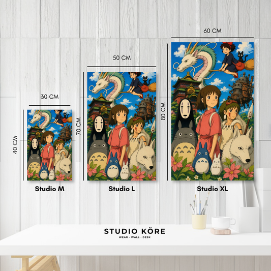 Cuadro decorativo vinilo adhesivo Studio Ghibli diseño 14