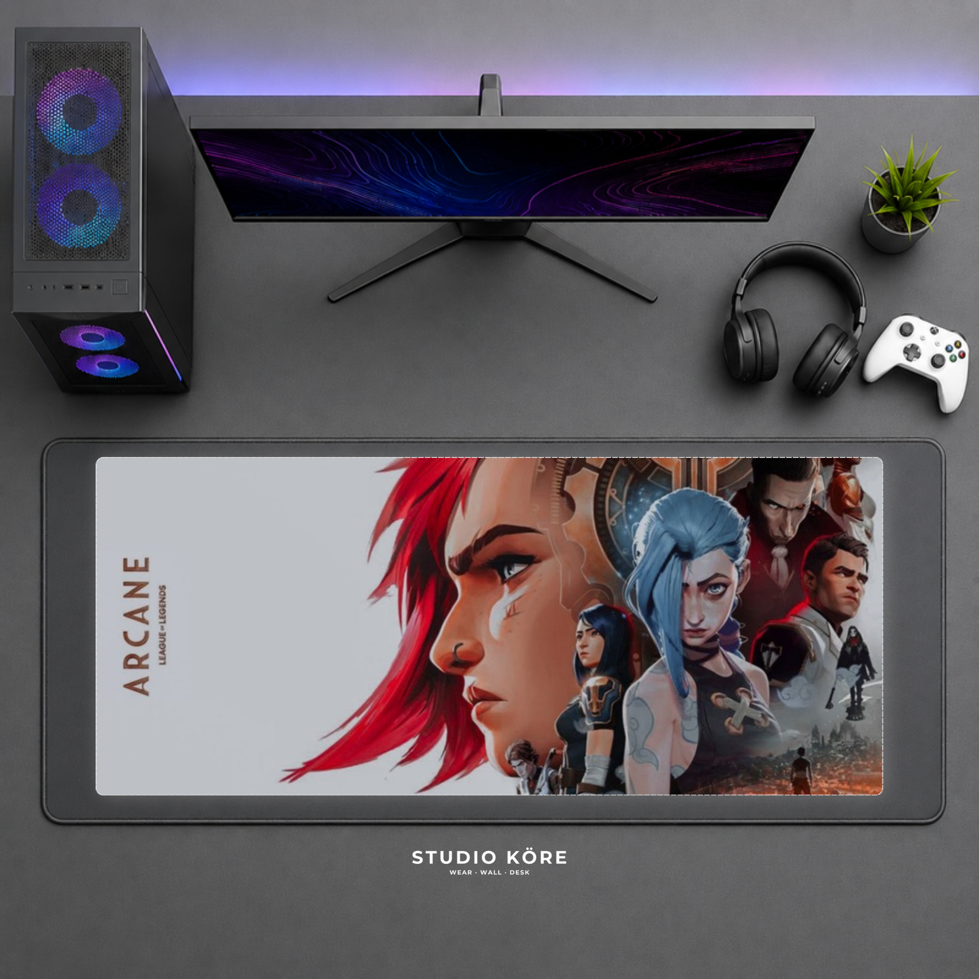 Mousepad Gamer League of Legends Arcane Diseño 14
