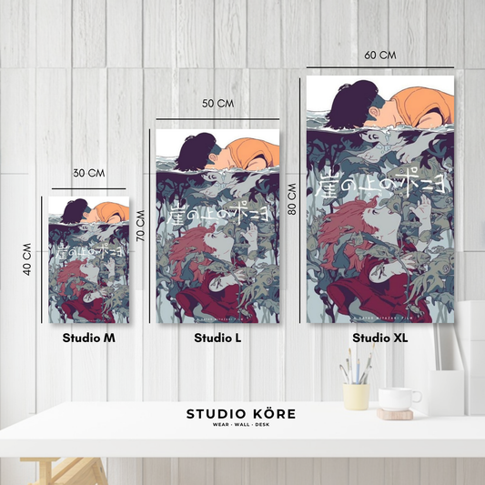 Cuadro decorativo vinilo adhesivo Studio Ghibli diseño 15