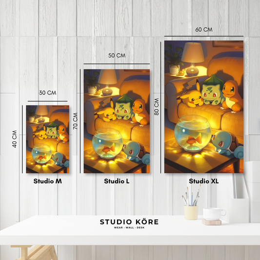 Cuadro decorativo vinilo adhesivo Pokémon diseño 16