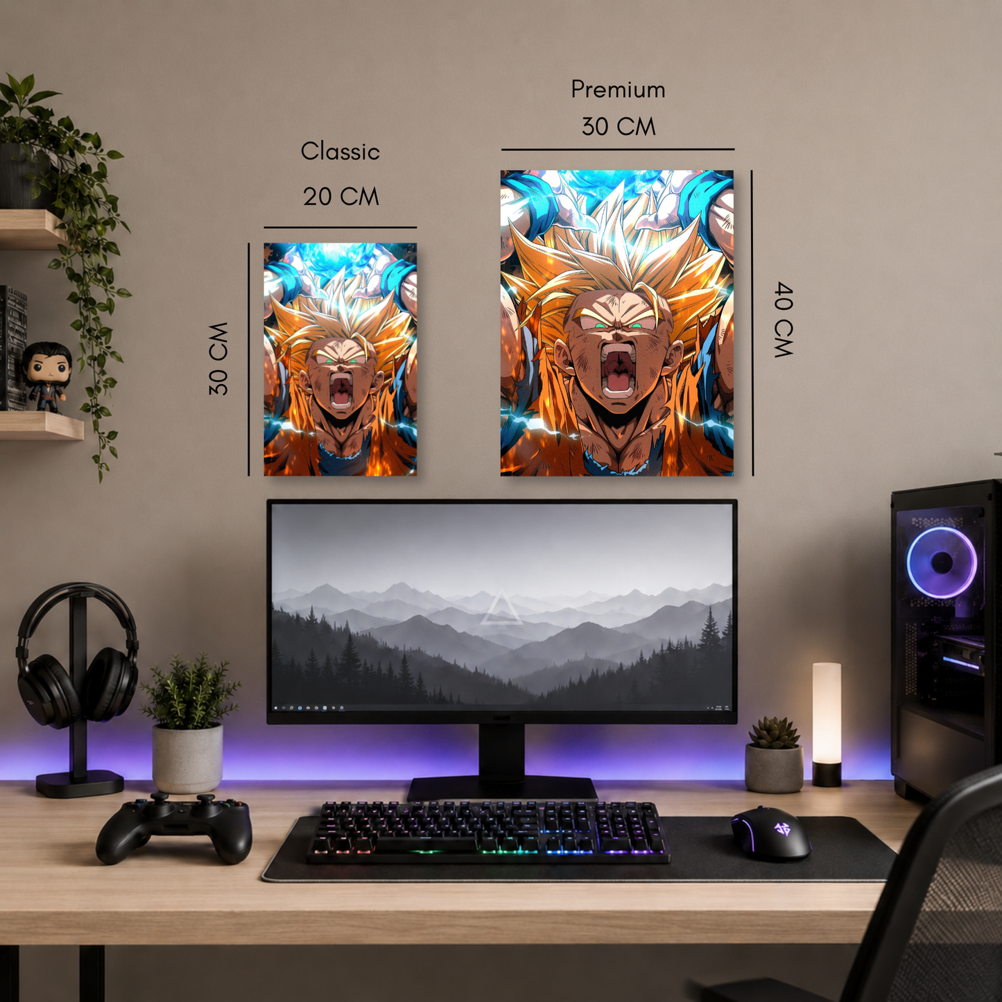 Poster Metalizado Dragon Ball Diseño 16 - Cuadro Decorativo Anime en Aluminio