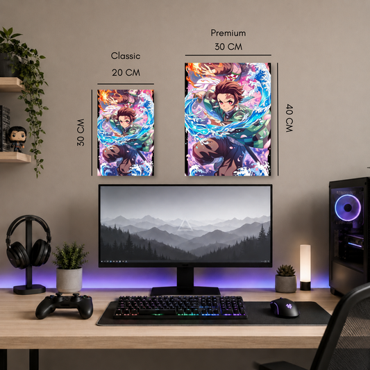 Poster Metalizado Demon Slayer Diseño 17 - Cuadro Decorativo Anime en Aluminio