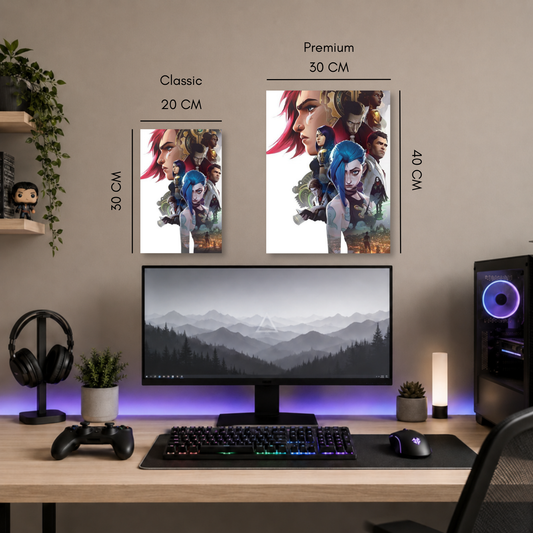 Poster Metalizado League of Legends Arcane Diseño 18