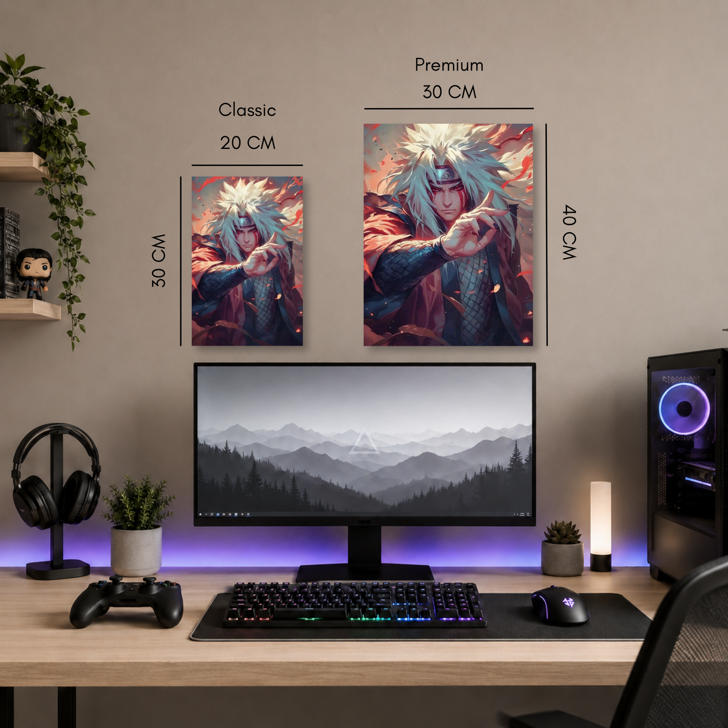 Poster metalizado de Naruto, diseño 23, cuadro decorativo anime en aluminio