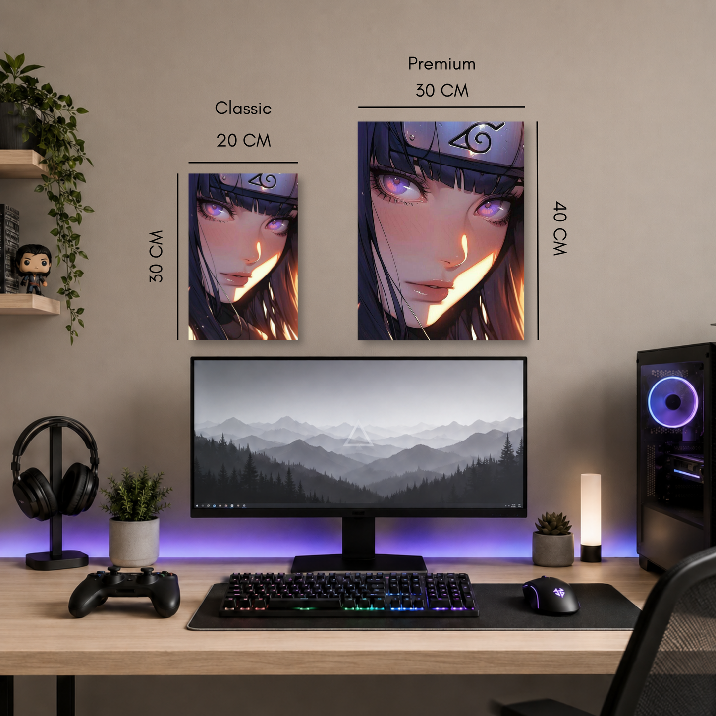 Poster metalizado de Naruto, diseño 26, cuadro decorativo anime en aluminio