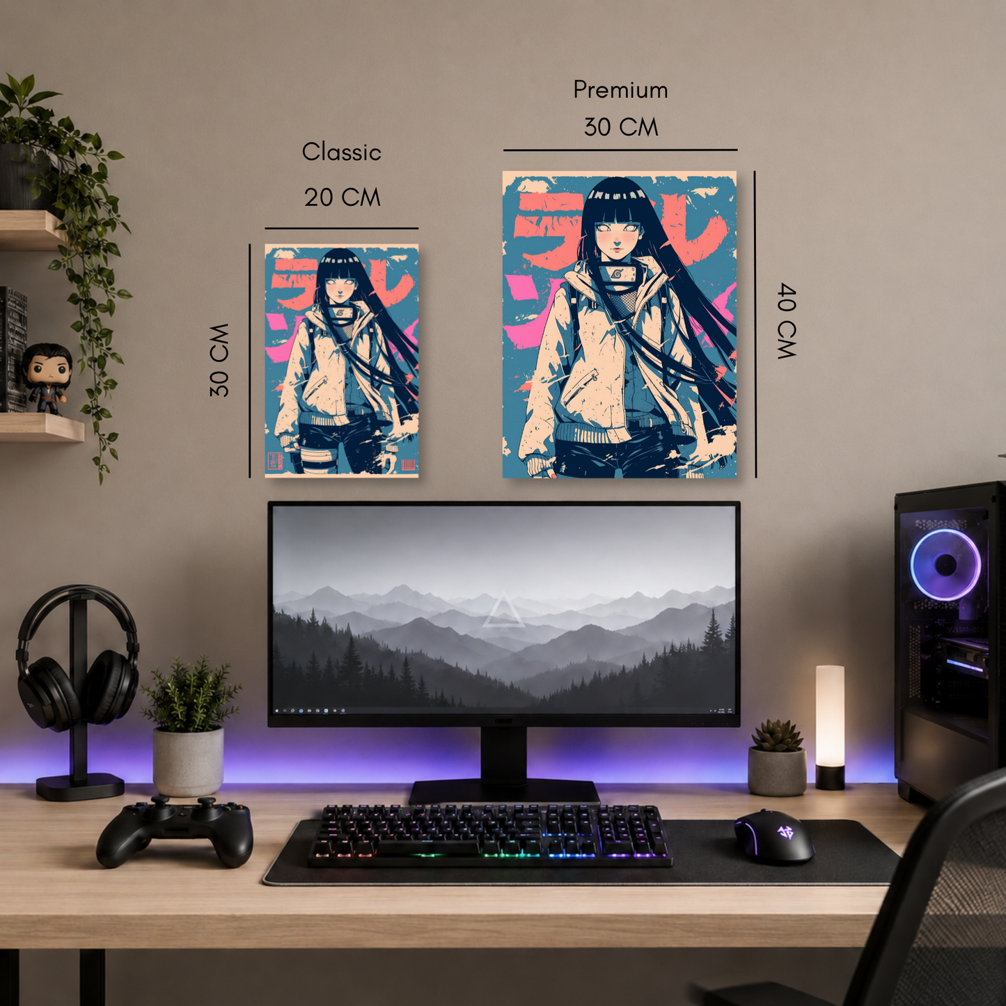 Poster metalizado de Naruto, diseño 27, cuadro decorativo anime en aluminio