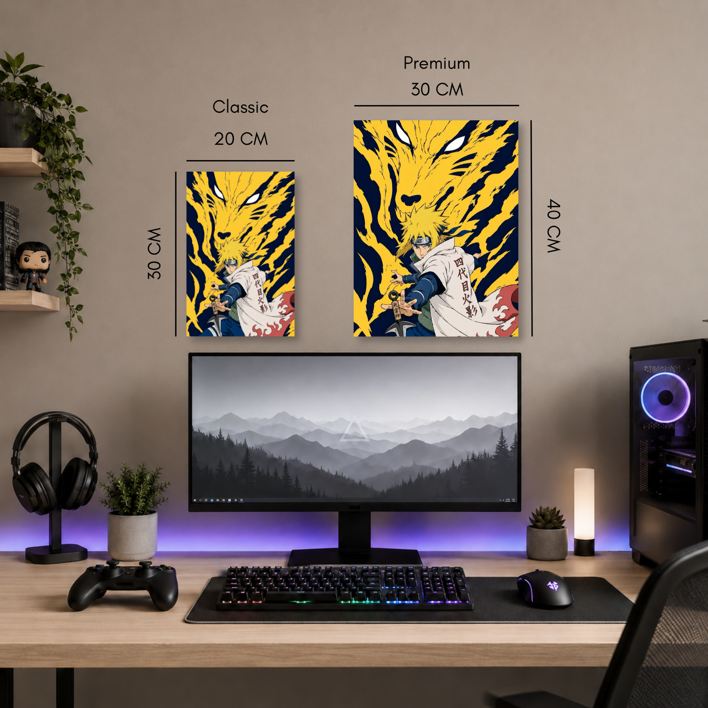 Poster metalizado de Naruto, diseño 34, cuadro decorativo anime en aluminio