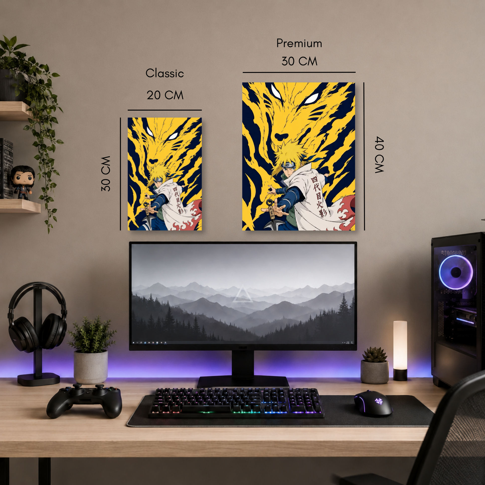 Poster metalizado de Naruto, diseño 34, cuadro decorativo anime en aluminio