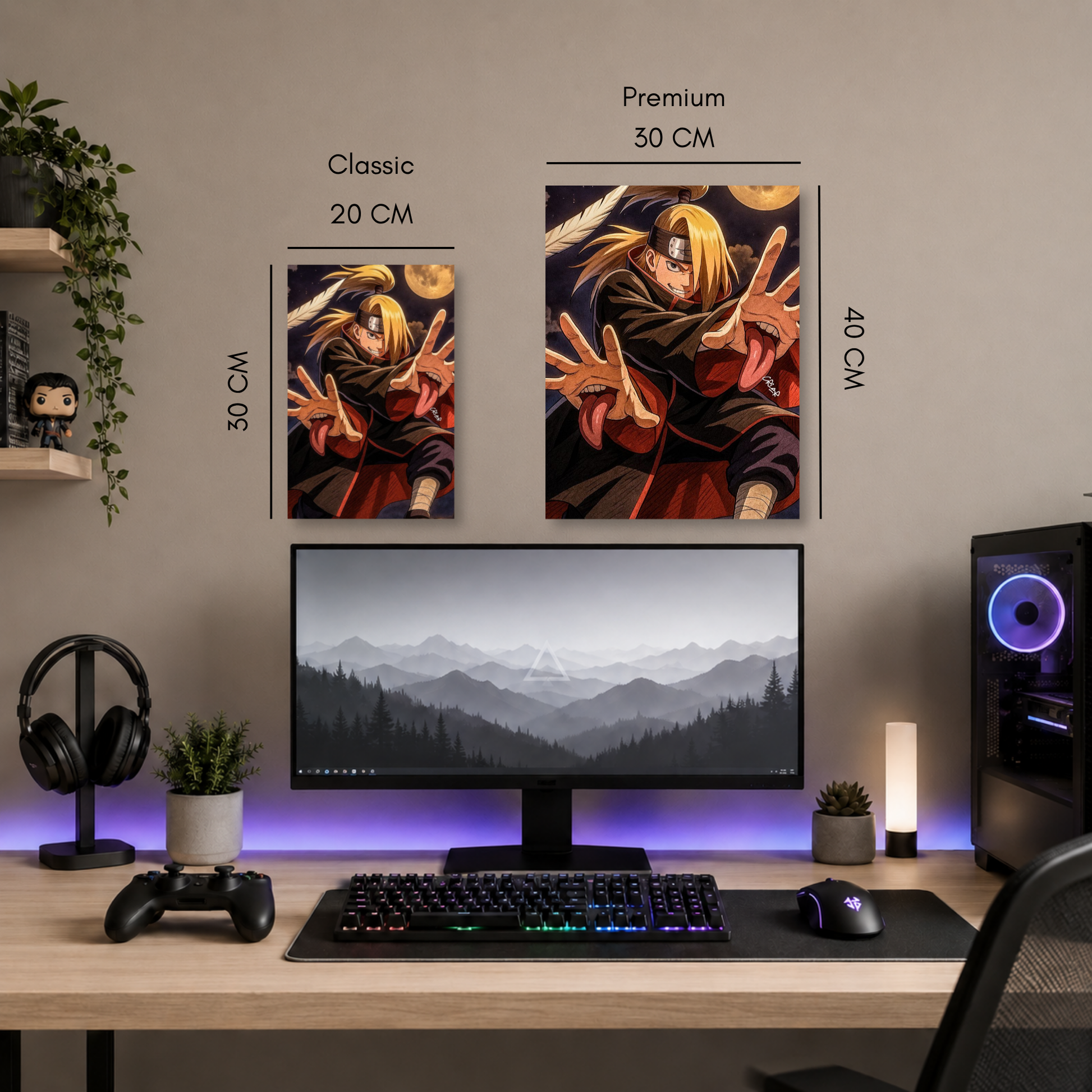 Poster metalizado de Naruto, diseño 35, cuadro decorativo anime en aluminio