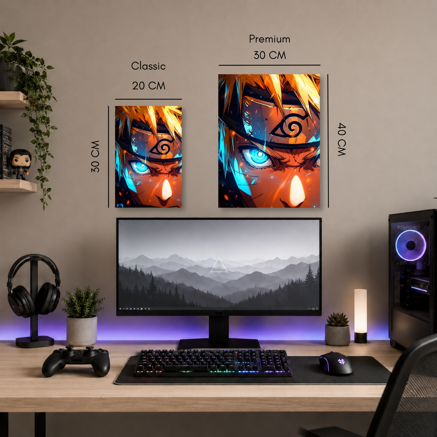 Poster metalizado de Naruto, diseño 37, cuadro decorativo anime en aluminio