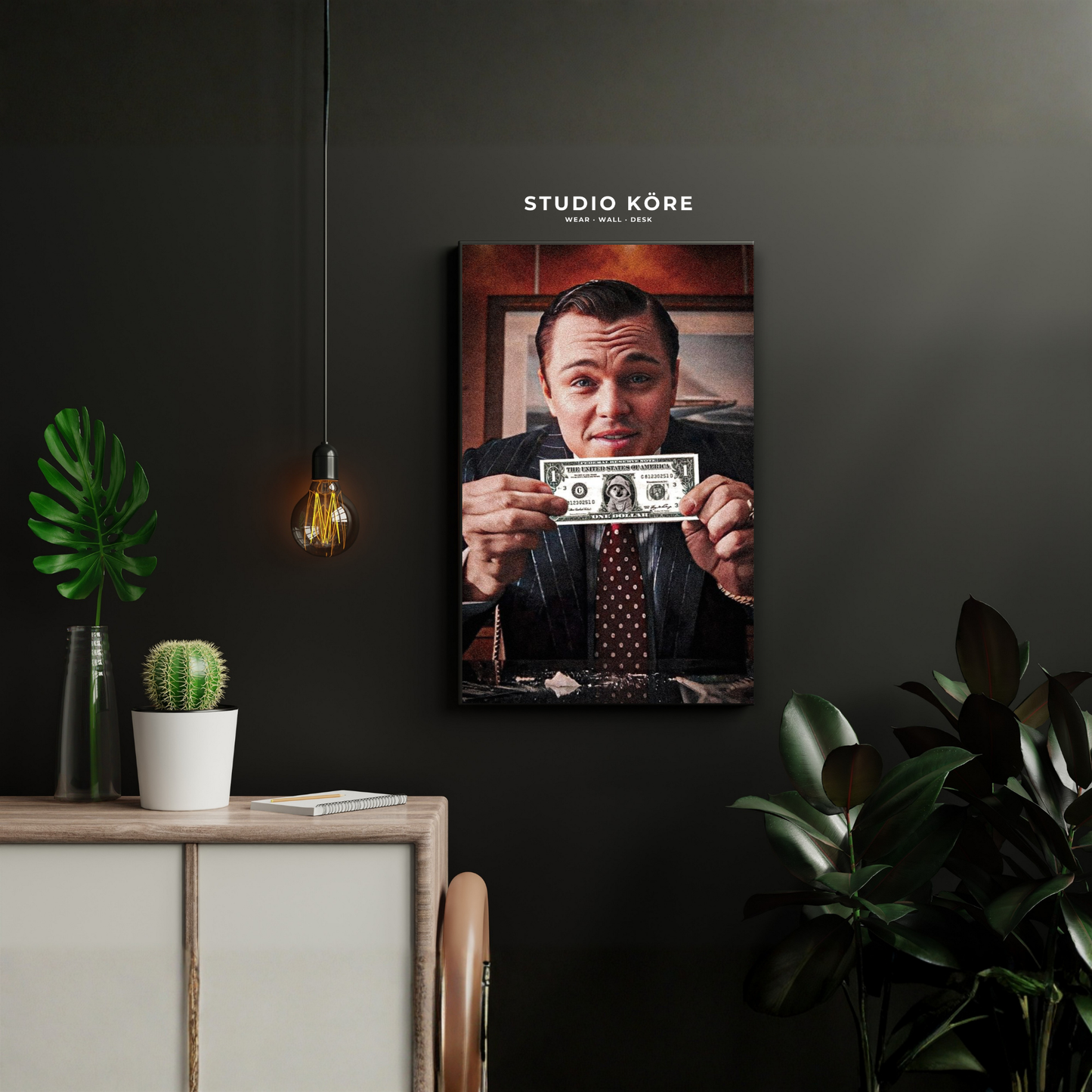 Cuadro Lobo Wall Street Vol2 Decorativo Premium