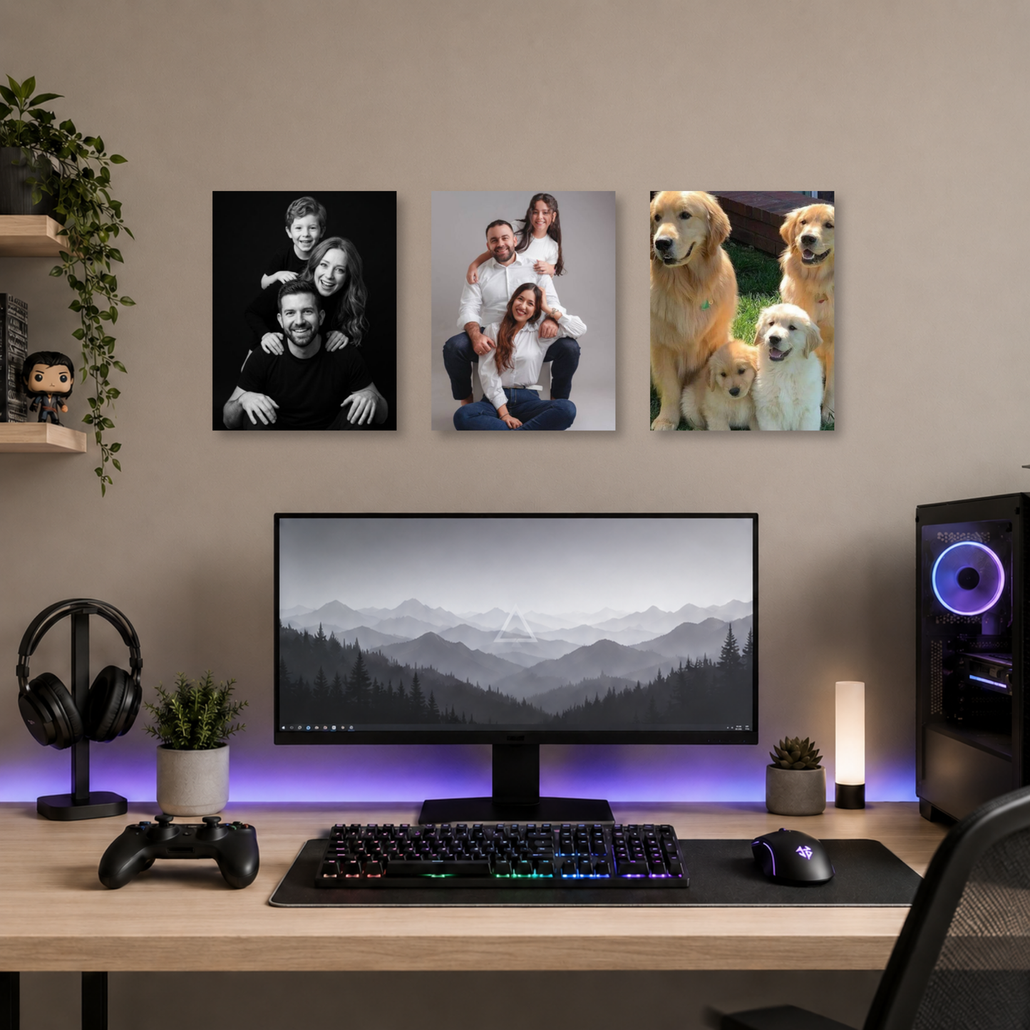 Set de 3 Posters Metalizados 30×20 cm Personalizado
