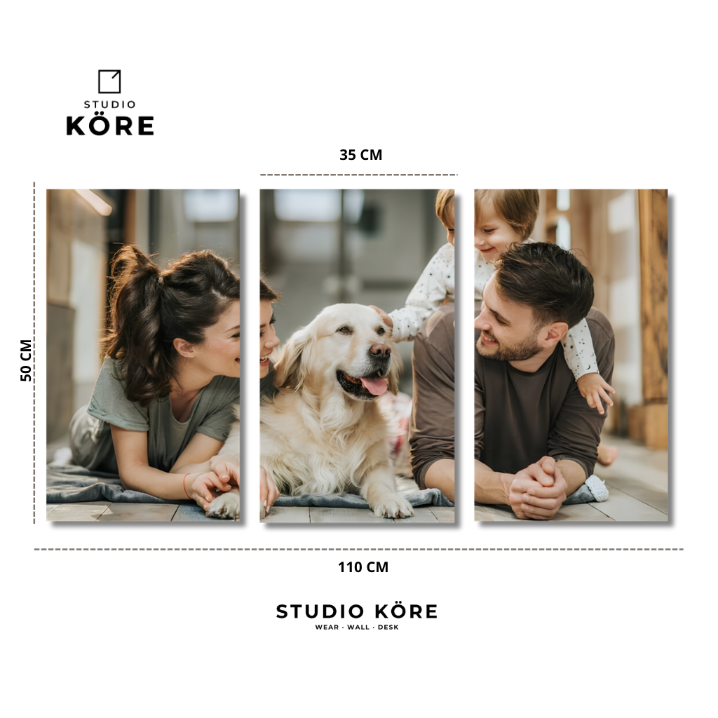 Cuadro Tríptico Personalizado - 110 x 50 cm