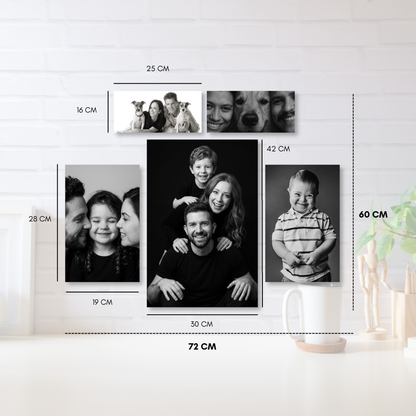 Cuadro Decorativo MDF Mosaico Personalizado - Gallery Wall con tus Fotos