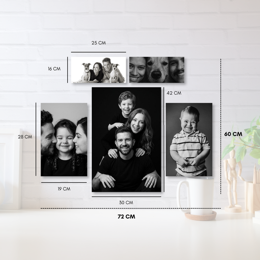 Cuadro Decorativo MDF Mosaico Personalizado - Gallery Wall con tus Fotos