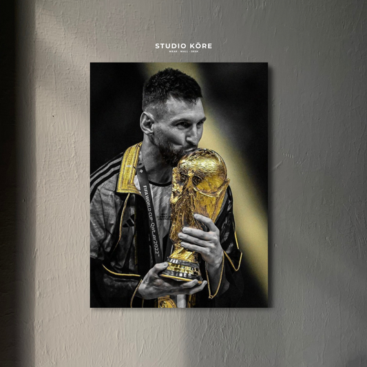 Cuadro Messi Campeón 2 Decorativo Premium