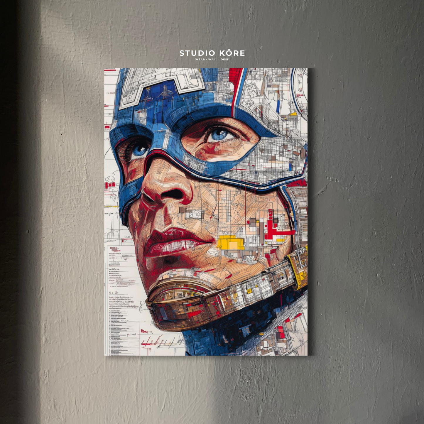 Cuadro Capitán América Vol1 Decorativo Premium