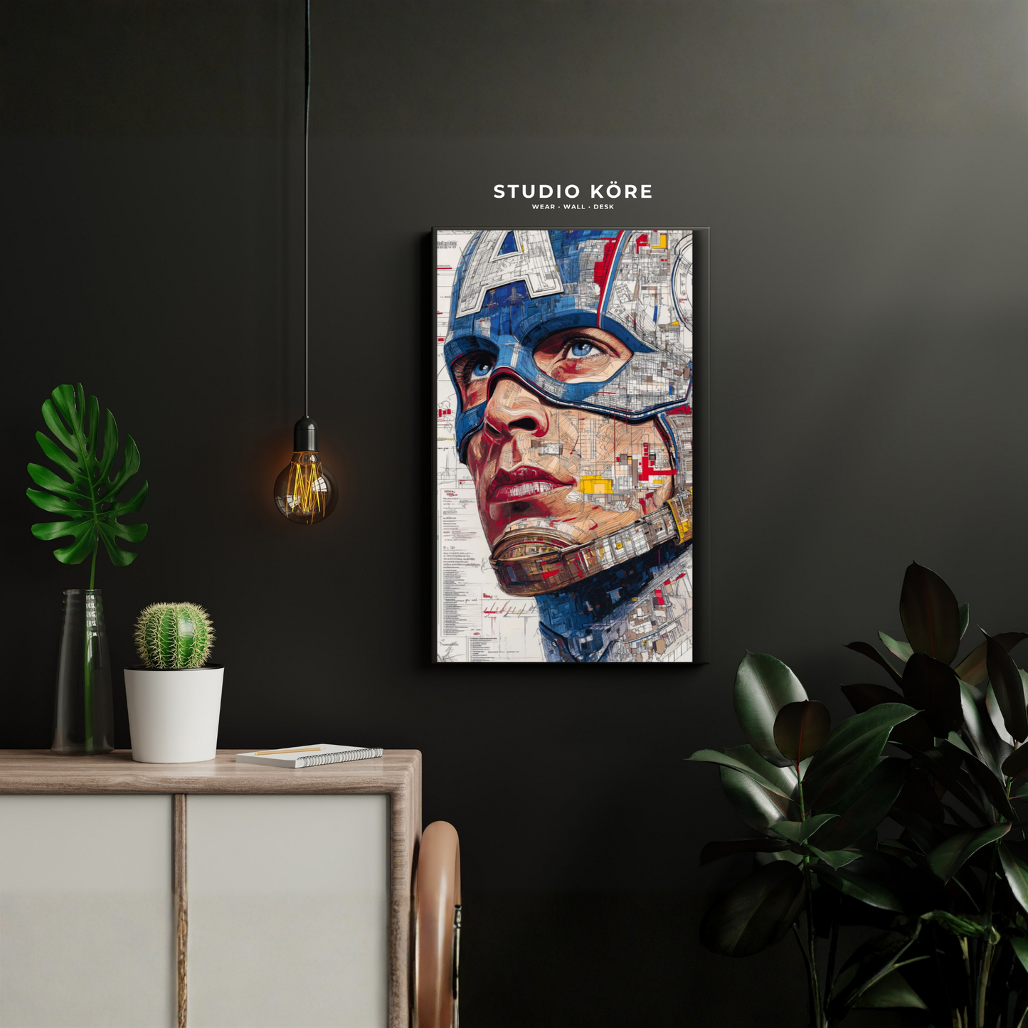 Cuadro Capitán América Vol1 Decorativo Premium