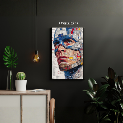Cuadro Capitán América Vol1 Decorativo Premium