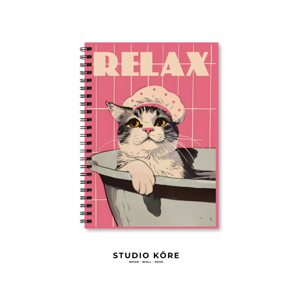 Combo Gato Relax: Agenda + Mini Agenda de Bolsillo